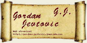 Gordan Jevtović vizit kartica